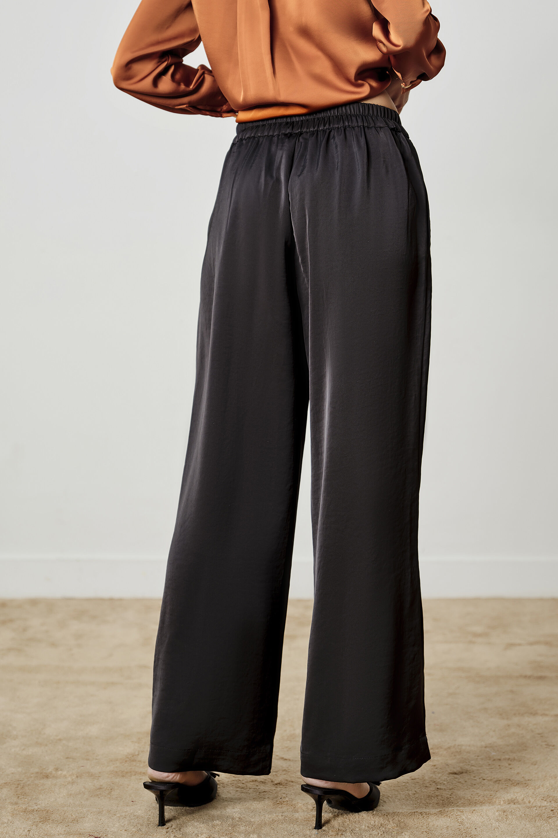 Structured Black Pants, Black, image 7